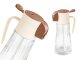 2-in-1 Glass Olive Oil Sprayer and Dispenser 380ml, Beige