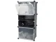 Modular Shoe Cabinet with 6 Shelves, Black