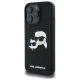 Karl Lagerfeld Silicone Double Heads MagSafe Case for iPhone 16 Pro, Black