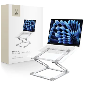 Tech-Protect ULS400 Foldable Laptop Stand for Laptops up to 17" - Silver