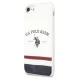 Apple iPhone 8 / 7 / SE (2020) (2022) 4.7\" US Polo Tricolor Pattern Collection Case Cover (USHCI8PCSTRB), White
