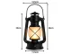 Retro LED Camping Lantern with Flame Effect, USB, Black
