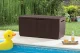 Garden Storage Box KETER Capri 305L with Seat, Brown