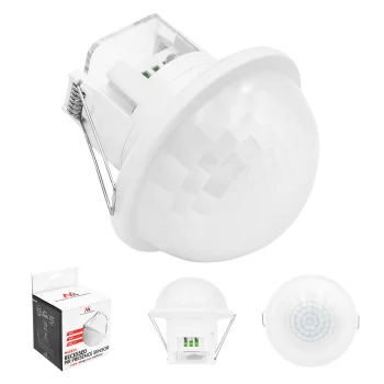 Maclean MCE822 Flush-Mount PIR Presence Sensor, 360°, IP54, White