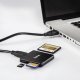 Hama 124022 USB 3.0 atmiņas karšu lasītājs SD/MicroSD/CF, melns