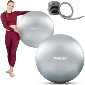 Neo-Sport Silver 75cm Exercise Ball NS-952 | Fitness & Stability