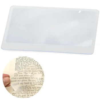 Credit Card Size Fresnel Magnifying Glass for Reading, 85x55 mm