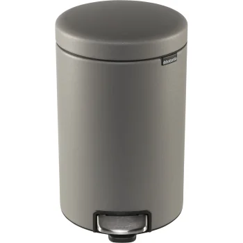 Brabantia NewIcon Pedal Bin, 12L Mineral Concrete Grey