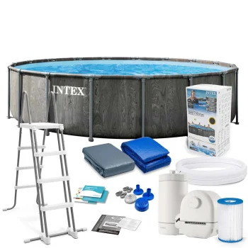 Apvalus karkasinis baseinas Intex Prism Frame 26744ND, 549 x 122 cm su siurbliu