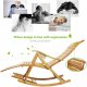 Bamboo Sun Lounge Patio Pool Lounger Rocking Swing Chair Sunbed Recliner