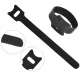 Hook and Loop Cable Ties DA137, 50 pcs, Black