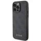 Guess iPhone 15 Pro Max Case 4G Metal Gold Logo, Gray