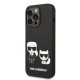 Apple iPhone 14 Pro 6.1\'\' Karl Lagerfeld Liquid Silicone Karl&Choupette Magsafe Case Cover (KLHMP14LSSKCK), Black