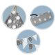 Tent Tipi for Children with Light Garland Nukido, Gray stars