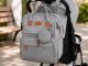 Multifunctional Backpack with Crib and USB, Grey
