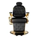 Gabbiano Francesco Barber Chair, Black and Gold