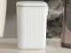 Hanging Trash Can with Lid 9L, White