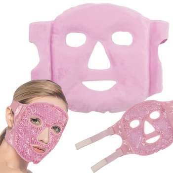 Cooling Gel Face Mask Relaxing Face Compress, Pink
