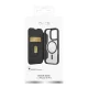 Puro Book Mag Leather Wallet Case for iPhone 16 Pro, MagSafe, Black