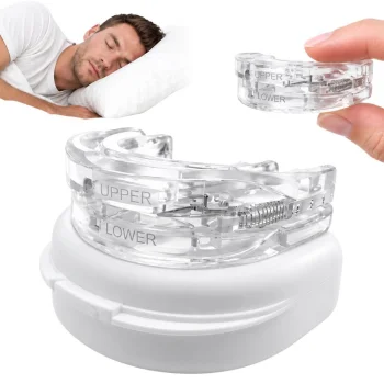 Anti-Snoring Mouth Guard with Protective Storage Case, Clear