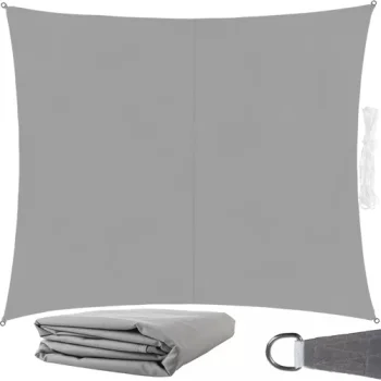 Gardlov Rectangular Sun Shade Sail 3x2 m, Grey