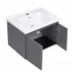 ModernHome Wall-Mounted Bathroom Cabinet with Sink and Mirror