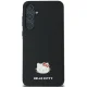 Hello Kitty Samsung Galaxy A55 Case Metal Logo Kitty Head, Black