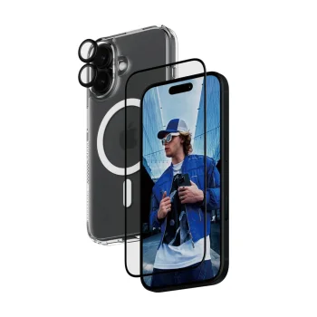 PanzerGlass 3-in-1 Bundle for iPhone 16 (Case, Screen & Lens Protector)