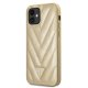 Guess iPhone 12 mini Case V-Quilted Collection, Gold
