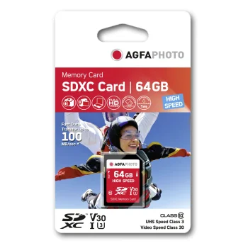 AgfaPhoto SDXC 64GB Memory Card UHS-I Class 10 V30