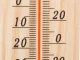 Wooden Wall Thermometer for Indoor and Outdoor Use, 26.5 cm, Light Brown