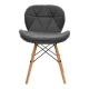 Scandinavian Velvet Chair 4Rico QS-186, grey