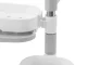 Wall-Mounted Soap Dish with Towel Holder, White/Grey