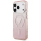Guess IML Gradient Triangle Logo MagSafe Case for iPhone 17 Pro, Pink