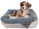 Soft Pet Bed for Dogs and Cats with Removable Cushion, 58x58 cm, Grey