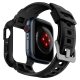 Spigen Apple Watch 4/5/6/7/8/SE (44/45mm) Case with Strap Rugged Armor Pro, Black