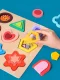Wooden Montessori Shape Sorter Puzzle Educational Toy, 30x30 cm