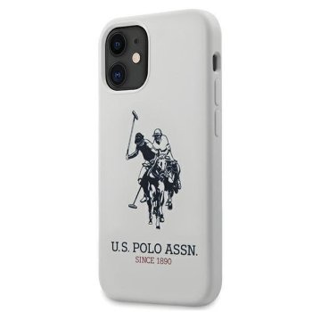 Apple iPhone 12 mini 5.4'' US Polo Silicone Collection Case Cover (USHCP12SSLHRWH), White