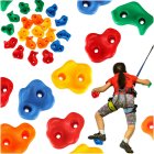 Kids Climbing Holds 20 Pack with Mounting Hardware for Climbing Wall, Colourful
