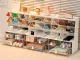 Desk Organizer with Drawers and Shelves for Cosmetics and Stationery, White