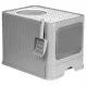 Covered Cat Litter Box with Pull-Out Drawer and Scoop, Grey