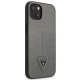 Guess Saffiano Triangle Logo Case for iPhone 13 mini, Silver