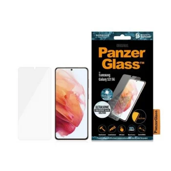 Samsung Galaxy S21 (SM-G991) PanzerGlass E2E Super+ Microfracture Antibacterial Tempered Glass, Black