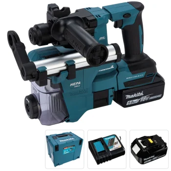 Cordless Hammer Drill Makita DHR183RTWJ 18V LXT SDS-Plus 1.7 J (1x 5.0 Ah, Makpac)