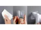 Wall-Mounted Soap Dish with Towel Holder, White/Grey