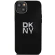 DKNY iPhone 15 / 14 / 13 Case Liquid Silicone Metal Logo, Black