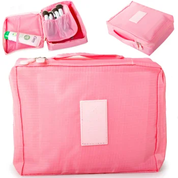 Travel Toiletry Bag & Organizer Pink (20x17x8 cm)