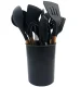 Kitchen Utensil Set, 12 Pieces, Black/Brown