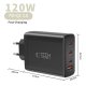 Tech-Protect NC120W-GAN 4-Port 120W Wall Charger - Black