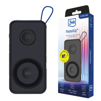Power Bank 3mk PastelUp 10000mAh 22.5W USB 1A1C, Black